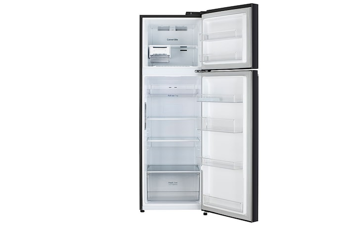 LG 272L Double Door Refrigerator, Wi-Fi Convertible, Door Cooling+™, Ebony Sheen Finish, 3 Star, GL-T312TESX