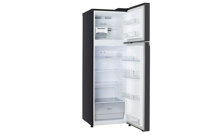 LG 272L Double Door Refrigerator, Wi-Fi Convertible, Door Cooling+™, Ebony Sheen Finish, 3 Star, GL-T312TESX