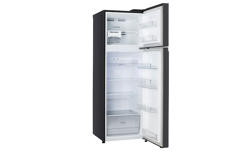LG 272L Double Door Refrigerator, Wi-Fi Convertible, Door Cooling+™, Ebony Sheen Finish, 3 Star, GL-T312TESX