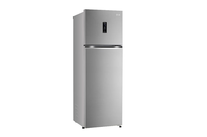 LG 272L Double Door Refrigerator, LG ThinQ™, Wi-Fi Convertible, Door Cooling+™, Shiny Steel, 3 Star, GL-T312TPZX