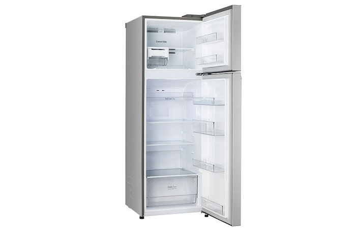 LG 272L Double Door Refrigerator, LG ThinQ™, Wi-Fi Convertible, Door Cooling+™, Shiny Steel, 3 Star, GL-T312TPZX