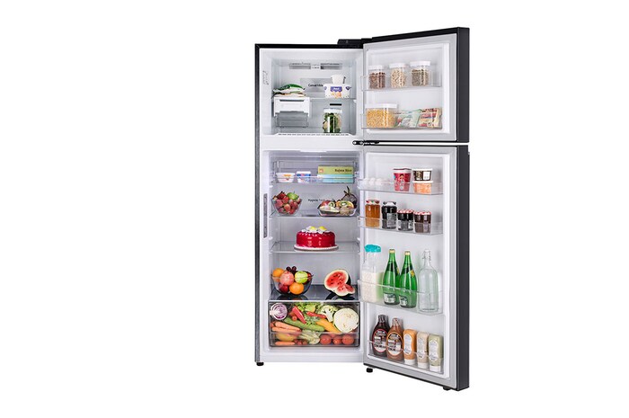 GL-T382TESX Double Door Refrigerator Front View Door Open