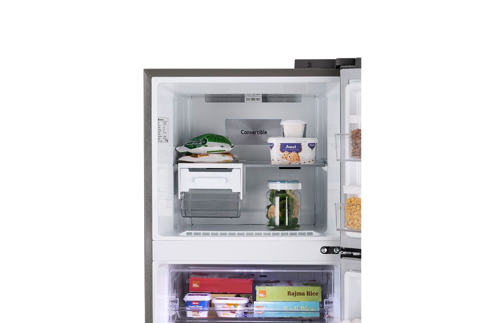 LG 343L, 3 Star, Smart Inverter Compressor, Convertible, Door Cooling™, Shiny Steel Finish, Frost-Free Double Door Refrigerator, GL-T382TPZX
