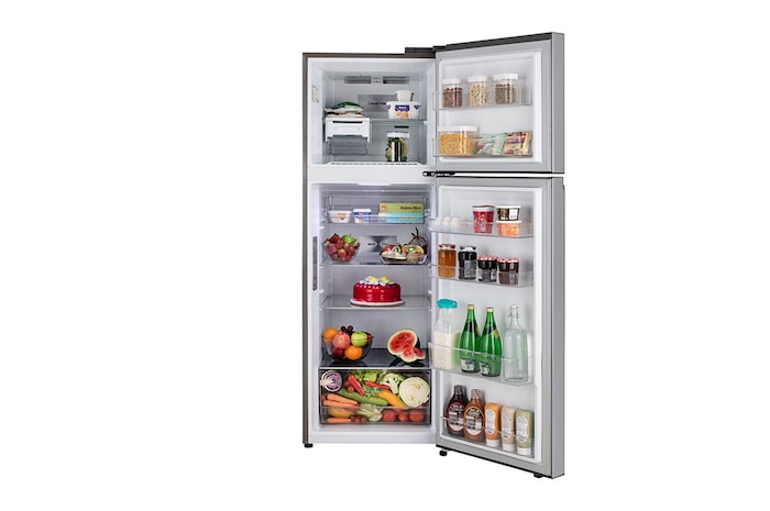 LG 343L Double Door Refrigerator, Wi-Fi Convertible, Door Cooling™, Shiny Steel Finish, 3 Star, GL-T382TPZX
