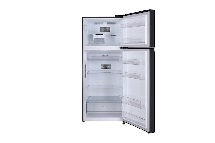 LG  LG 380L  Double Door Refrigerator  , Wi-Fi Convertible   Door Cooling™, Ebony Sheen Finish, 3 Star, GL-T412VESX