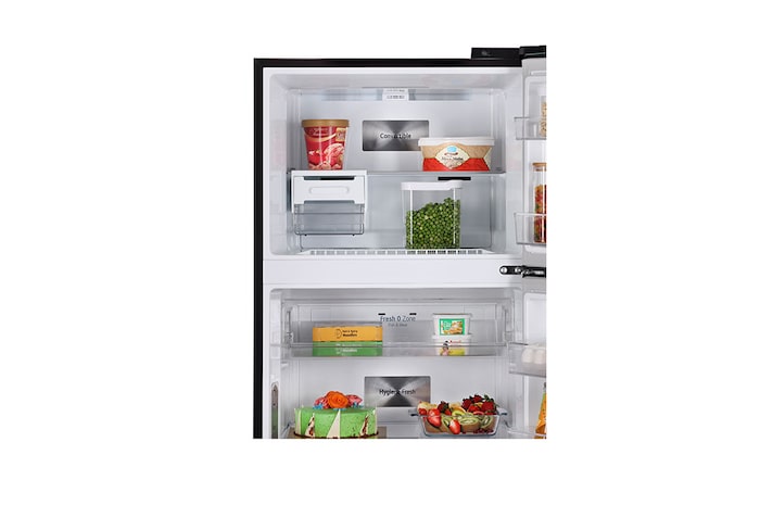 LG  LG 380L  Double Door Refrigerator  , Wi-Fi Convertible   Door Cooling™, Ebony Sheen Finish, 3 Star, GL-T412VESX