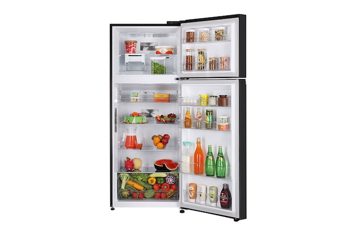 LG  LG 380L  Double Door Refrigerator  , Wi-Fi Convertible   Door Cooling™, Ebony Sheen Finish, 3 Star, GL-T412VESX