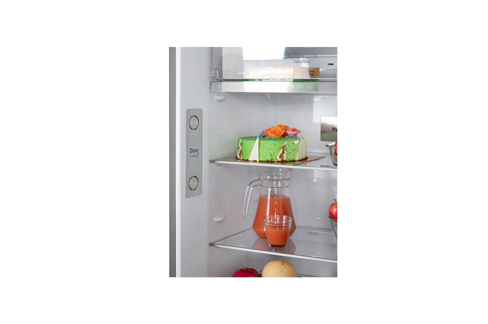 LG 380L, 3 Star, Smart Inverter Compressor, Convertible, Wi-Fi, Door Cooling™, Shiny Steel Finish, Frost-Free Double Door Refrigerator, GL-T412VPZX