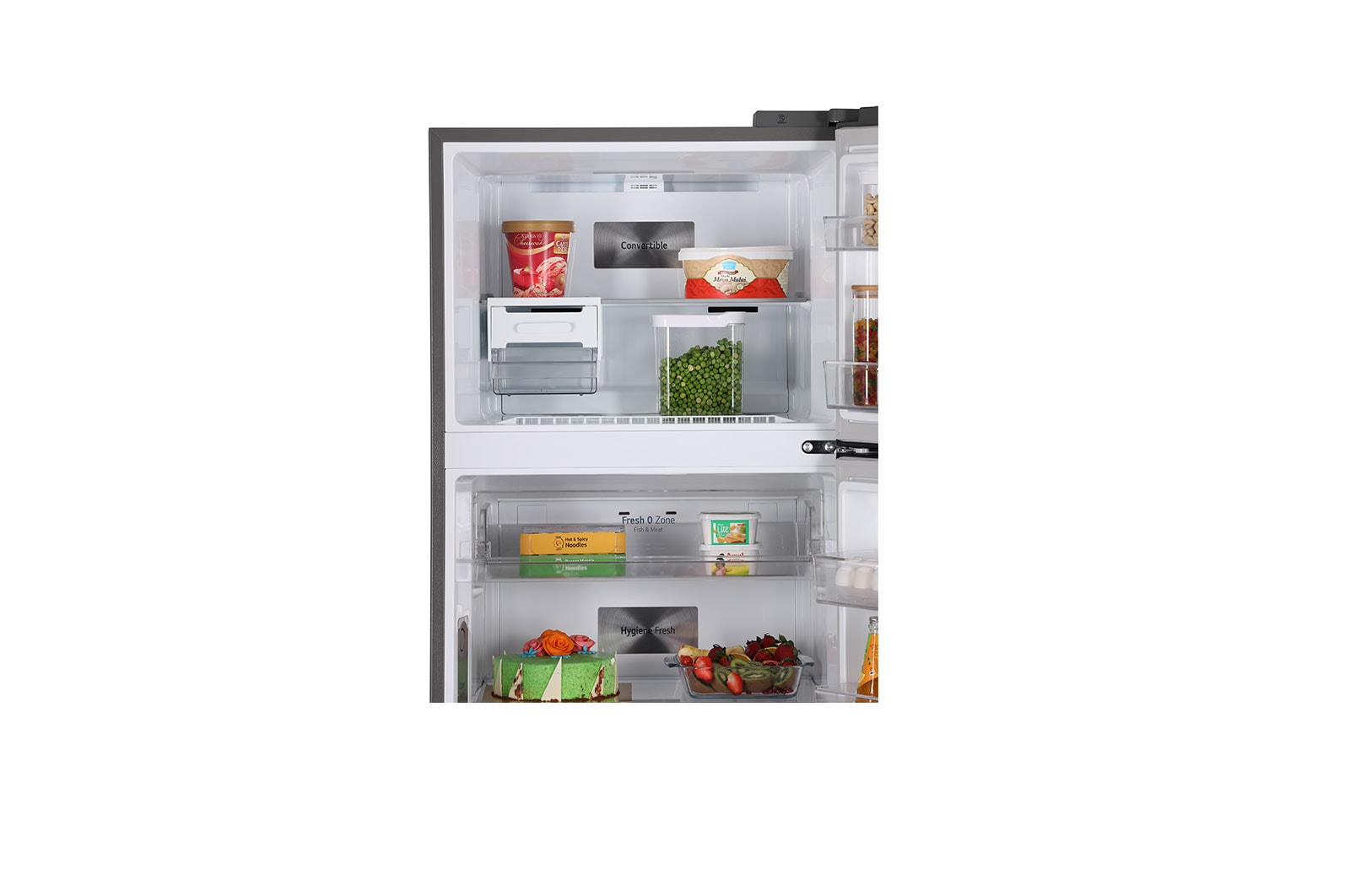 LG 380L, 3 Star, Smart Inverter Compressor, Convertible, Wi-Fi, Door Cooling™, Shiny Steel Finish, Frost-Free Double Door Refrigerator, GL-T412VPZX