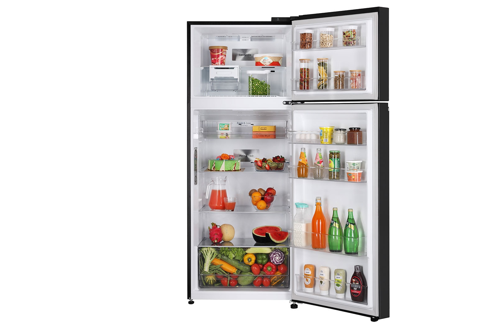 LG 398L, 3 Star, Smart Inverter Compressor, Convertible, Wi-Fi, Door Cooling™, Ebony Sheen Finish, Frost-Free Double Door Refrigerator, GL-T422VESX