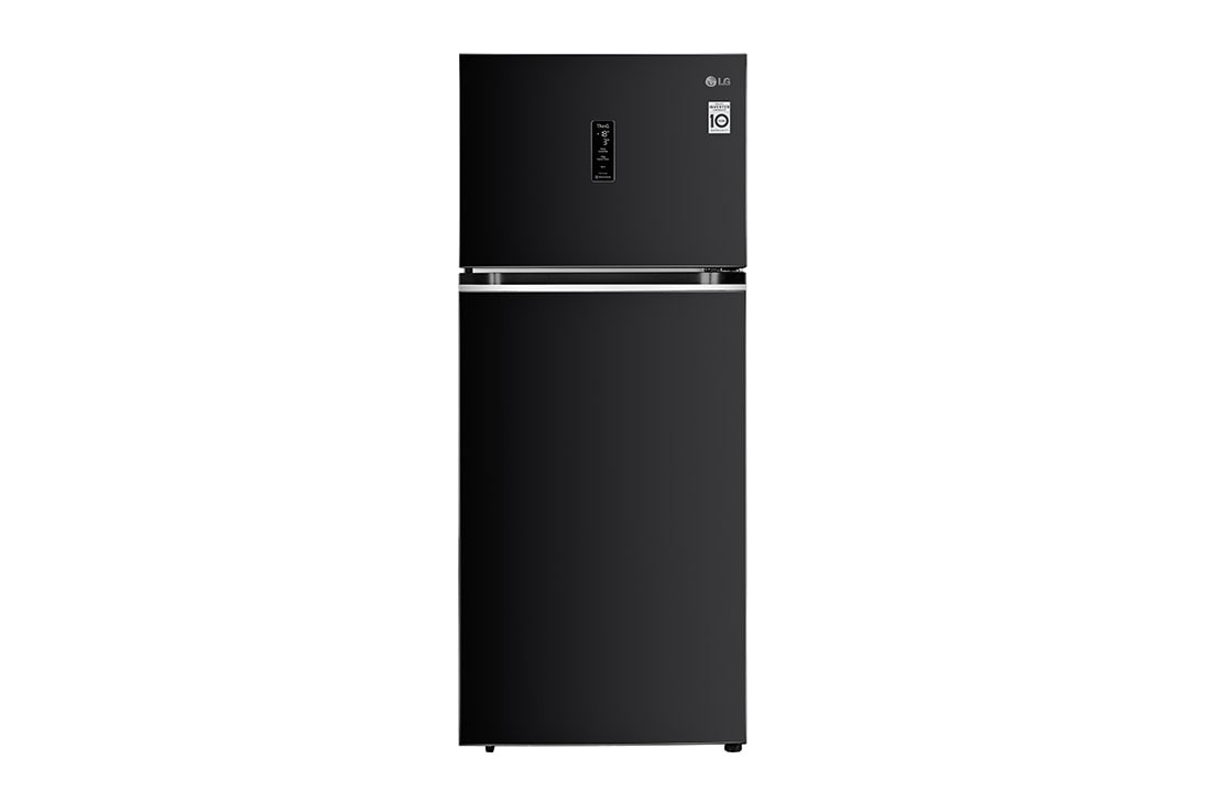 Double door discount fridge black colour