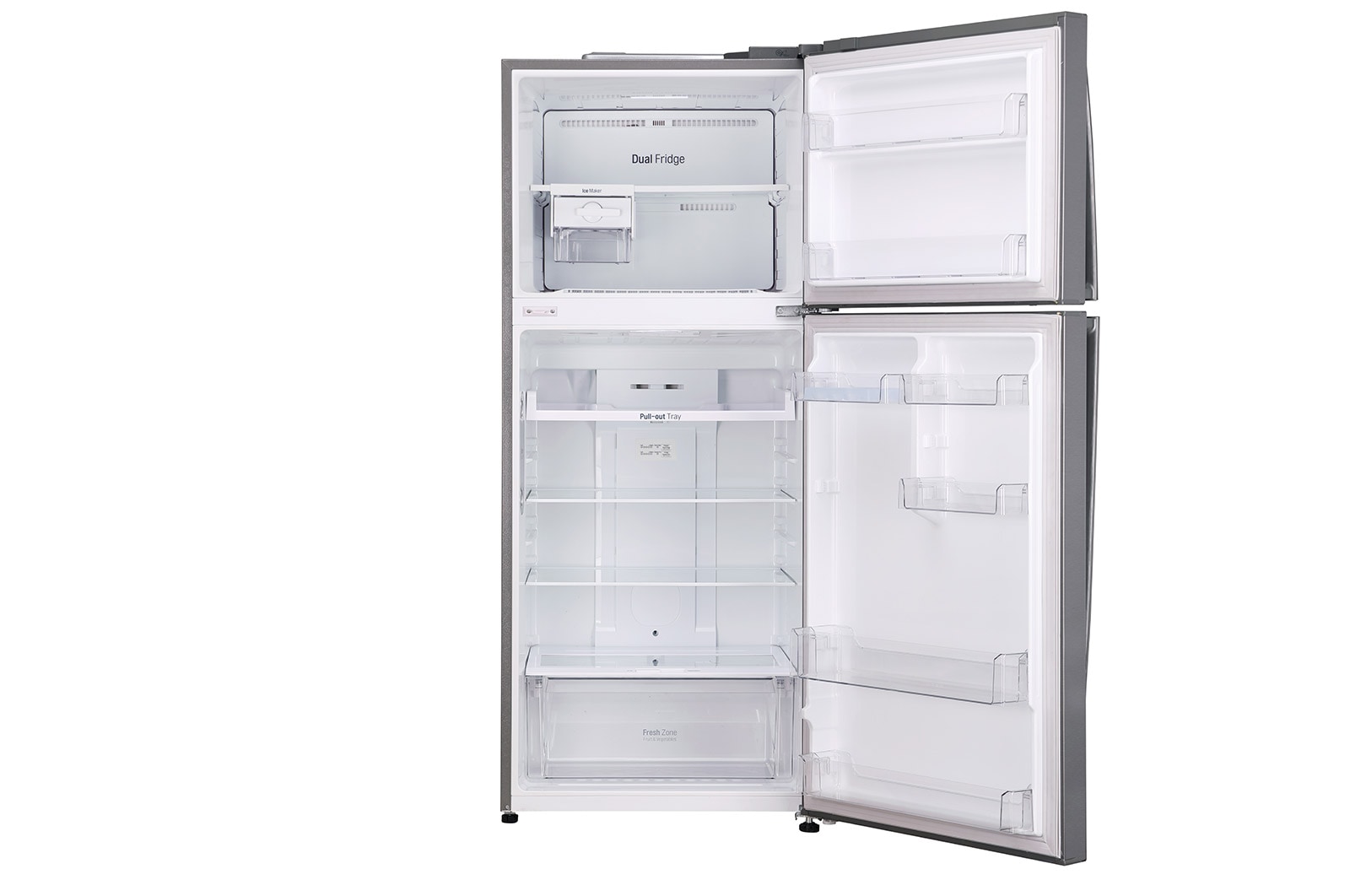 LG 412L, 1 Star, Smart Inverter Compressor, Convertible, Door Cooling™, Shiny Steel Finish, Frost-Free Double Door Refrigerator, GL-T432APZR