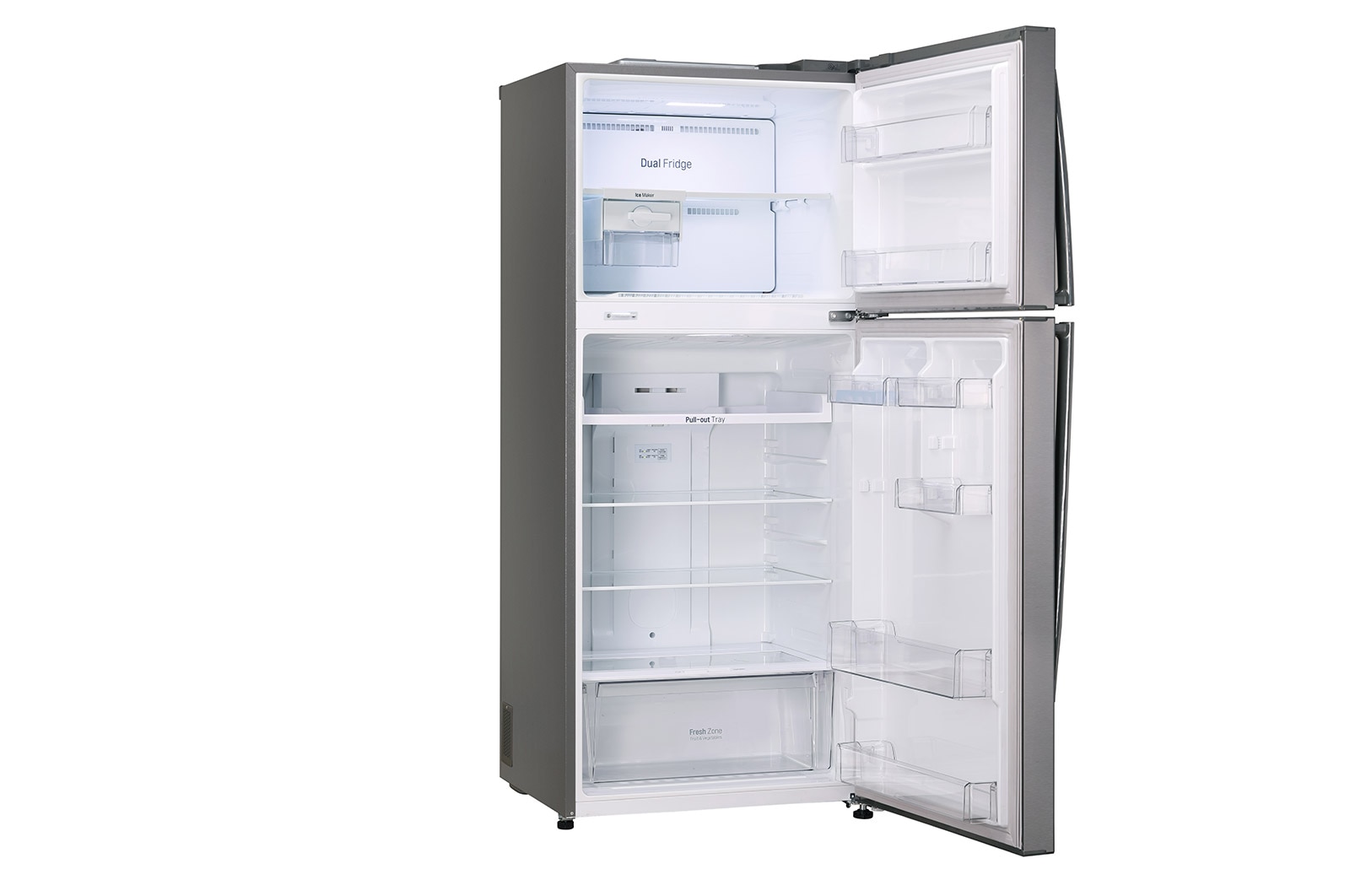 LG 412L, 1 Star, Smart Inverter Compressor, Convertible, Door Cooling™, Shiny Steel Finish, Frost-Free Double Door Refrigerator, GL-T432APZR