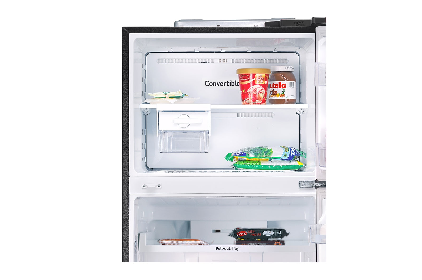 LG 446L, 1 Star, Smart Inverter Compressor, Convertible, Door Cooling™, Ebony Sheen Finish, Frost-Free Double Door Refrigerator, GL-T502AESR