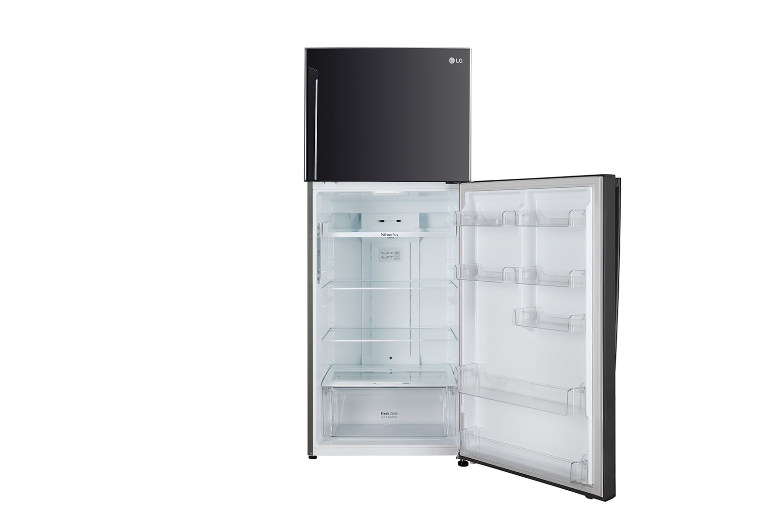 LG 446L, 1 Star, Smart Inverter Compressor, Convertible, Door Cooling™, Ebony Sheen Finish, Frost-Free Double Door Refrigerator, GL-T502AESR