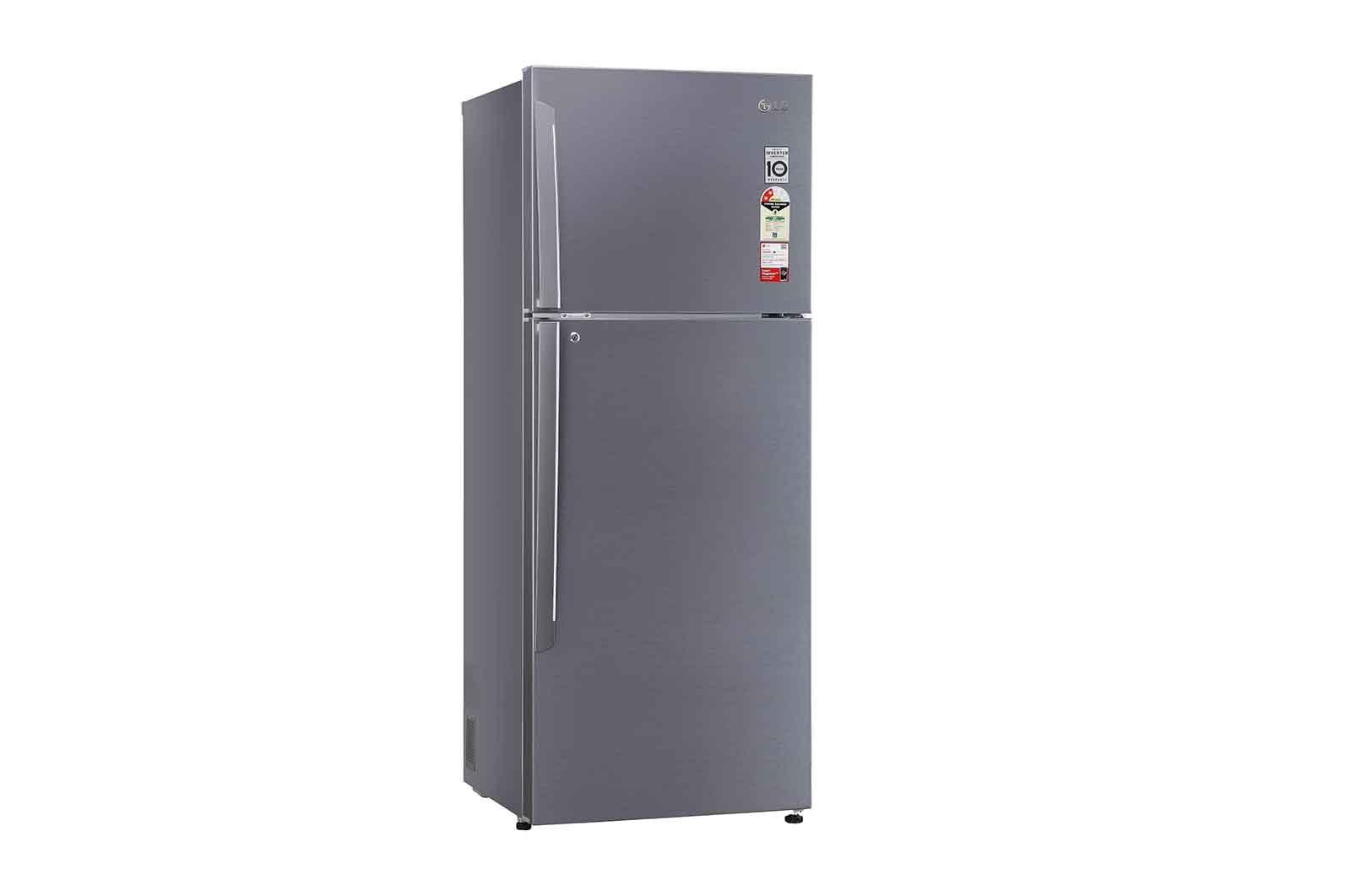LG 446L, 1 Star, Smart Inverter Compressor, Convertible, Door Cooling™, Shiny Steel Finish, Frost-Free Double Door Refrigerator, GL-T502APZR