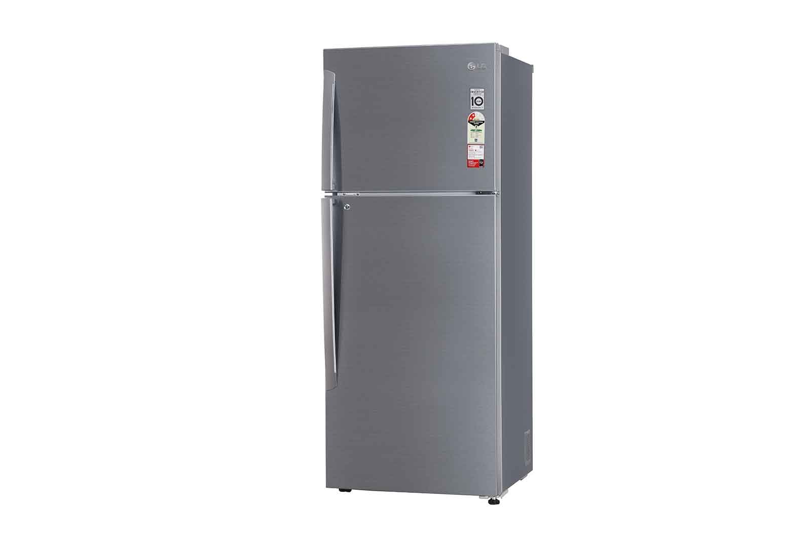 LG 446L, 1 Star, Smart Inverter Compressor, Convertible, Door Cooling™, Shiny Steel Finish, Frost-Free Double Door Refrigerator, GL-T502APZR