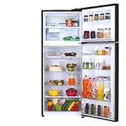 front view door open with food