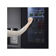 LG Knock Twice, See Inside, 635L InstaView Door-in-Door™, Side-by-Side Refrigerator with Smart Inverter Compressor, DoorCooling+™, Matte Black Finish, GL-X257AMCX