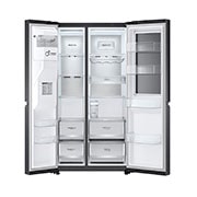 LG Knock Twice, See Inside, 635L InstaView Door-in-Door™, Side-by-Side Refrigerator with Smart Inverter Compressor, DoorCooling+™, Matte Black Finish, GL-X257AMCX