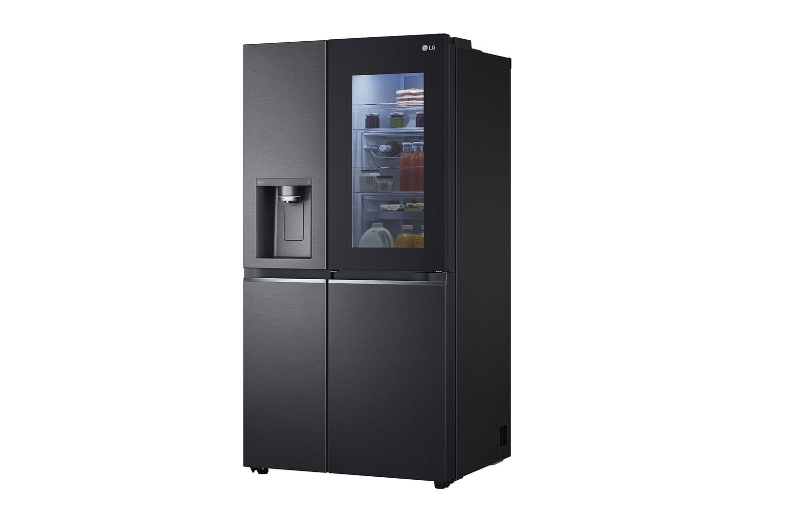 LG Knock Twice, See Inside, 635L InstaView Door-in-Door™, Side-by-Side Refrigerator with Smart Inverter Compressor, DoorCooling+™, Matte Black Finish, GL-X257AMCX