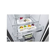 LG Knock Twice, See Inside, 635L InstaView Door-in-Door™, Side-by-Side Refrigerator with Smart Inverter Compressor, DoorCooling+™, Matte Black Finish, GL-X257AMCX