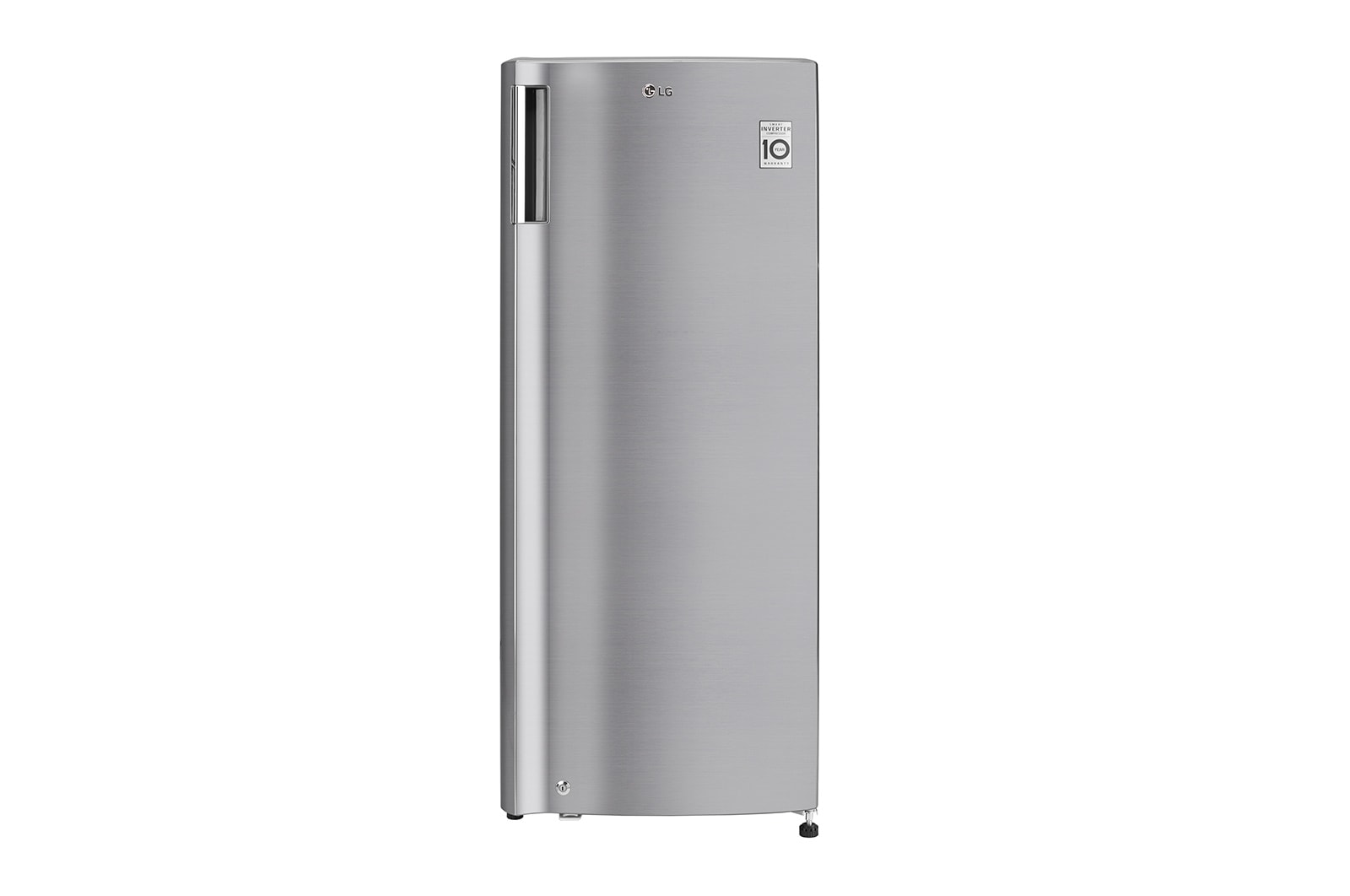 LG 171L, Single Door Vertical Freezer, Smart Inverter, Shiny Steel Finish, GN-304SLBT