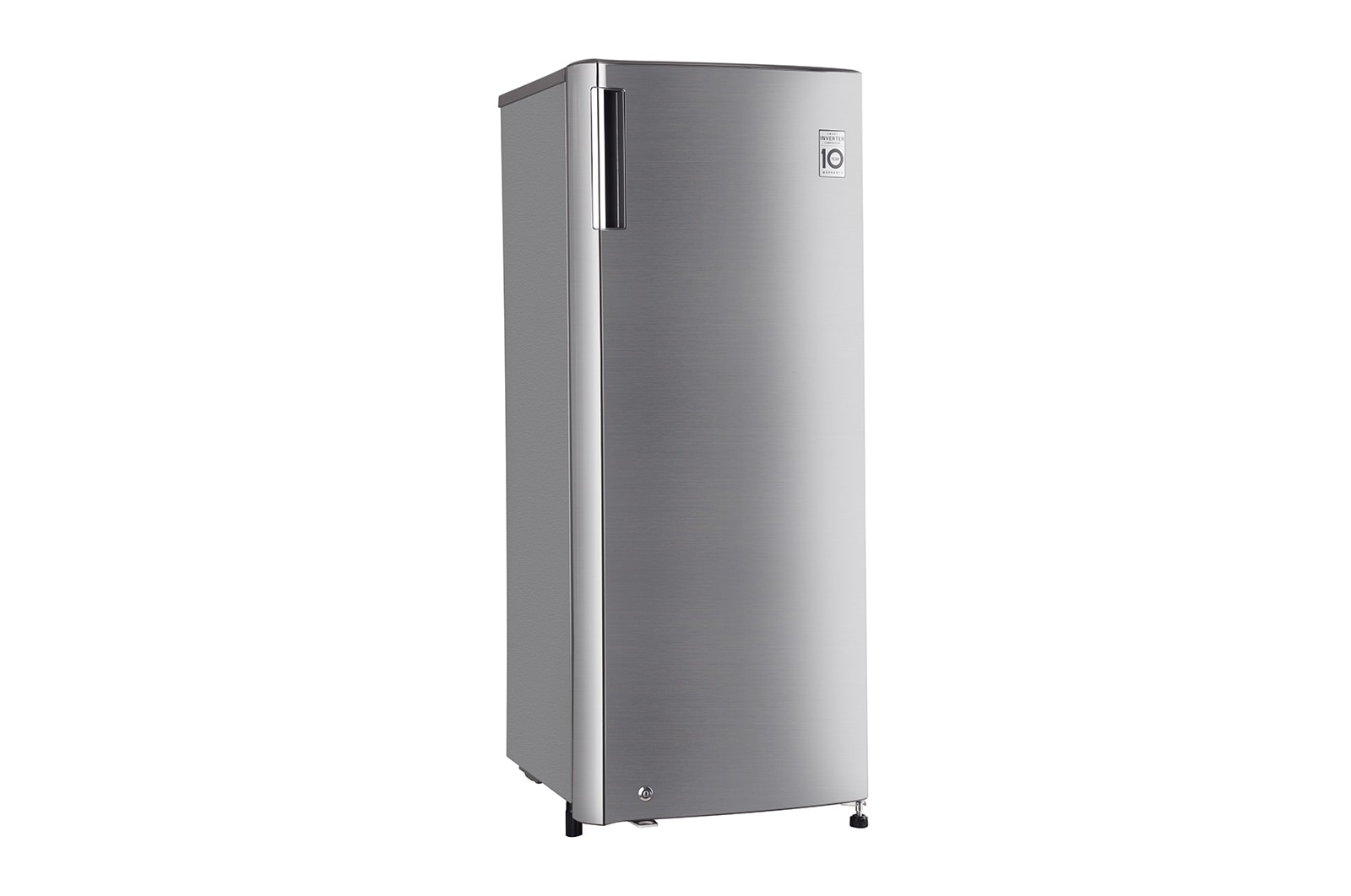 LG 171L, Single Door Vertical Freezer, Smart Inverter, Shiny Steel Finish, GN-304SLBT