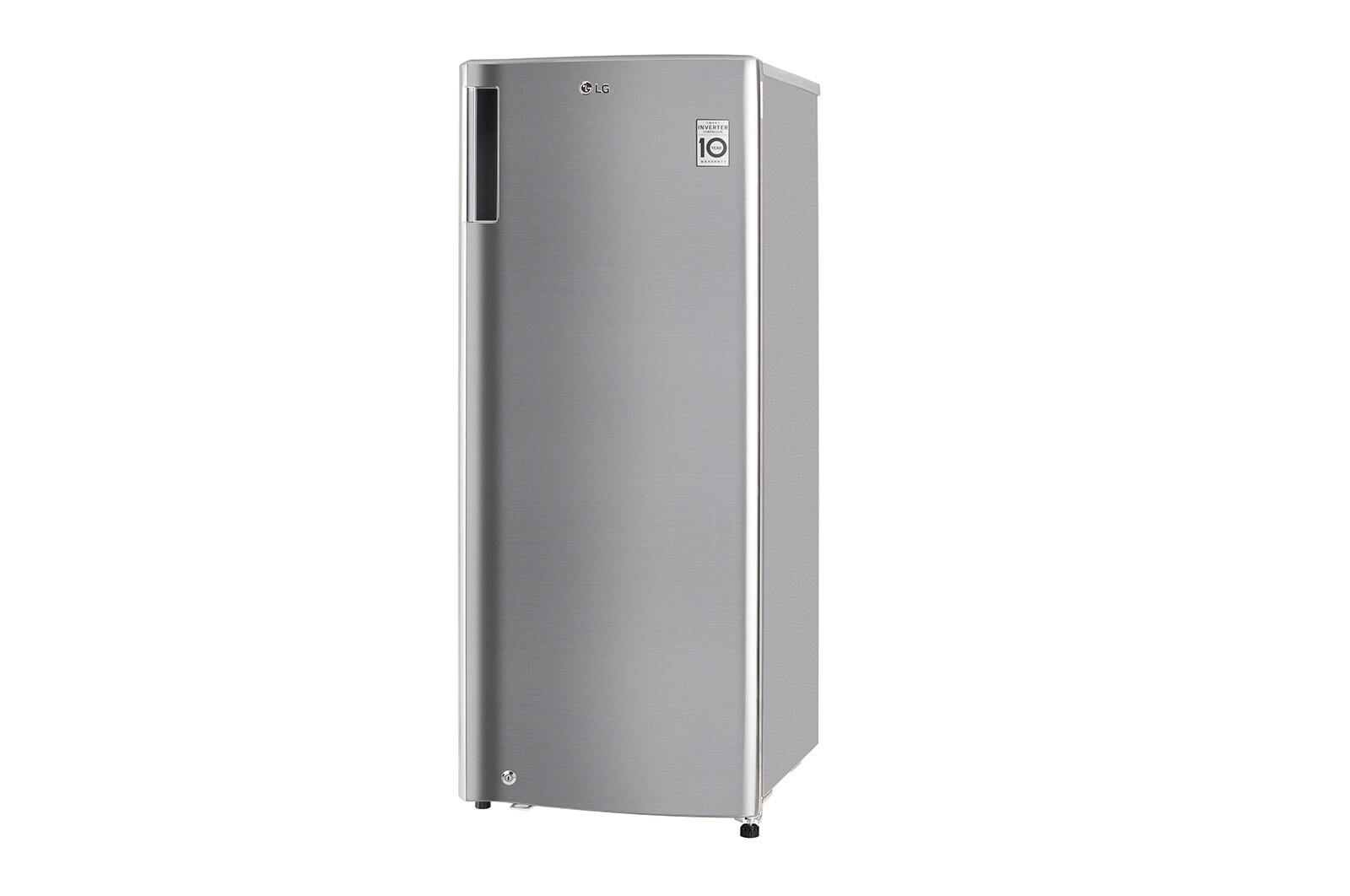 LG 171L, Single Door Vertical Freezer, Smart Inverter, Shiny Steel Finish, GN-304SLBT