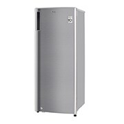 LG 171L, Single Door Vertical Freezer, Smart Inverter, Shiny Steel Finish, GN-304SLBT