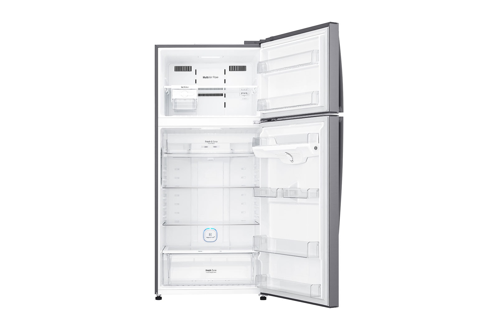 LG 475L, 1 Star, Smart Inverter Compressor, Wi-Fi, Hygiene Fresh+™, Shiny Steel Finish, Frost-Free Double Door Refrigerator, GN-H602HLHM