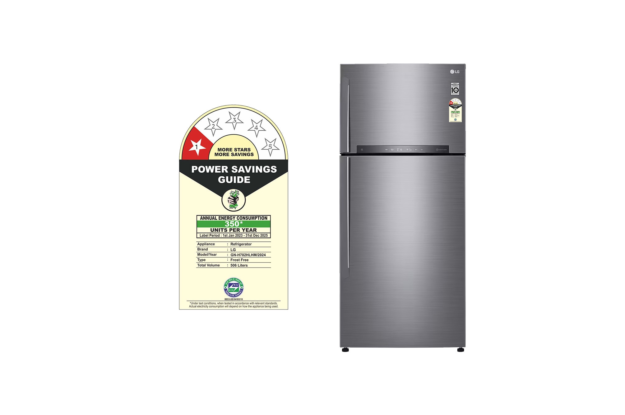 506L Frost-Free Double Door Fridge - GN-H702HLHM | LG India