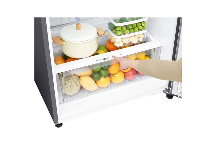 LG 506L Double Door Refrigerator, Smart Inverter Compressor, Wi-Fi, Hygiene Fresh+™, Shiny Steel Finish, 1 Star, GN-H702HLHM