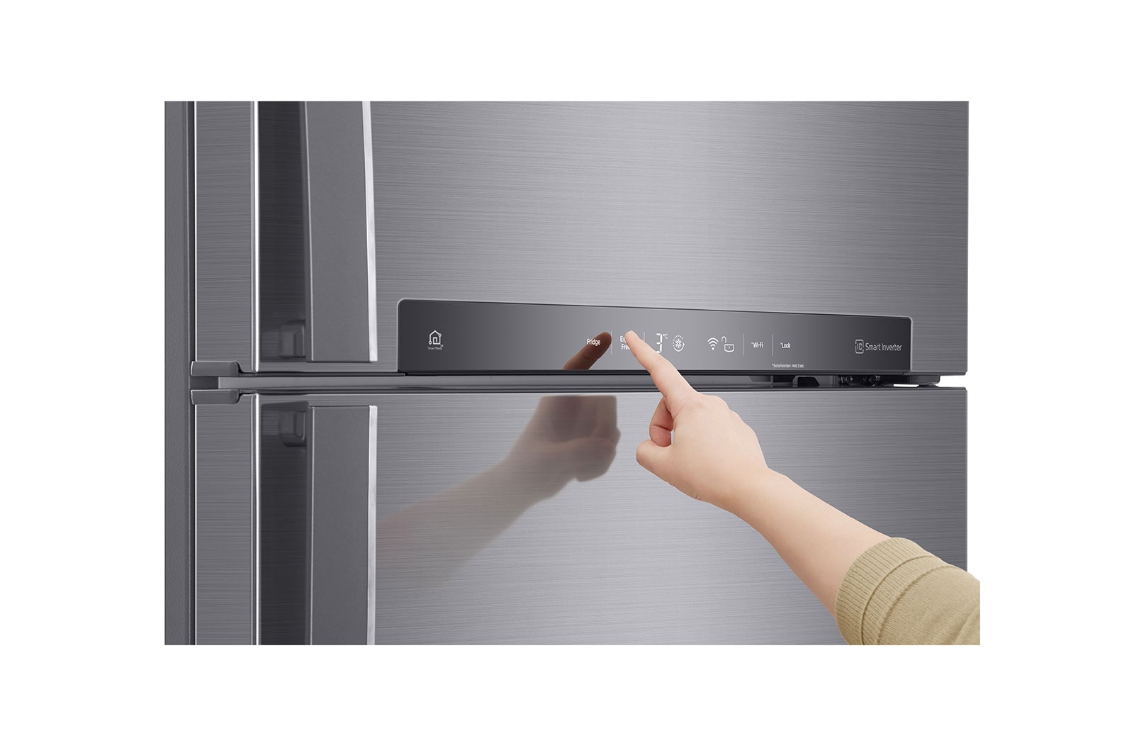 LG 506L, 1 Star, Smart Inverter Compressor, Wi-Fi, Hygiene Fresh+™, Shiny Steel Finish, Frost-Free Double Door Refrigerator, GN-H702HLHM