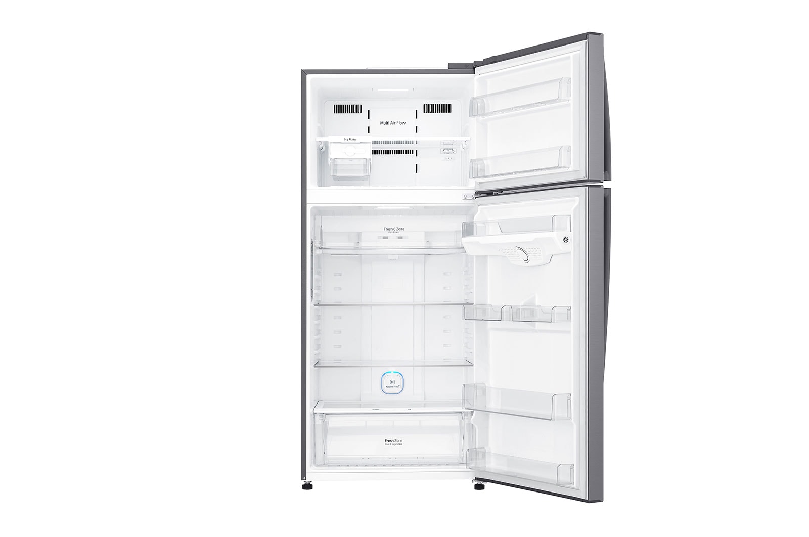 LG 506L, 1 Star, Smart Inverter Compressor, Wi-Fi, Hygiene Fresh+™, Shiny Steel Finish, Frost-Free Double Door Refrigerator, GN-H702HLHM