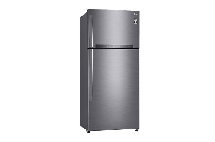 LG 506L Double Door Refrigerator, Smart Inverter Compressor, Wi-Fi, Hygiene Fresh+™, Shiny Steel Finish, 1 Star, GN-H702HLHM