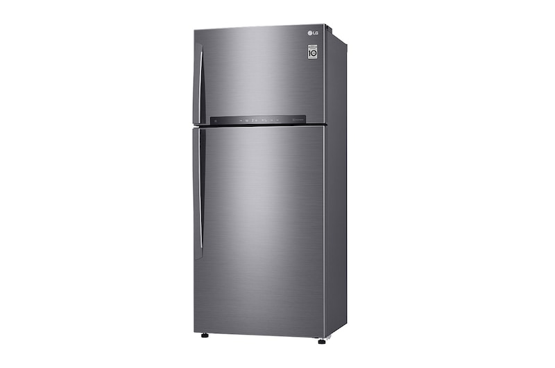 LG 506L Double Door Refrigerator, Smart Inverter Compressor, Wi-Fi, Hygiene Fresh+™, Shiny Steel Finish, 1 Star, GN-H702HLHM