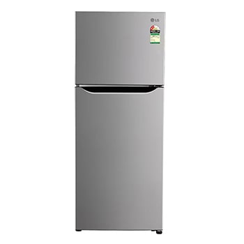 Front view of LG 240L Double Door Refrigerator, Convertible, Multi Air Flow, Shiny Steel, 2 Star GL-S292SPZY