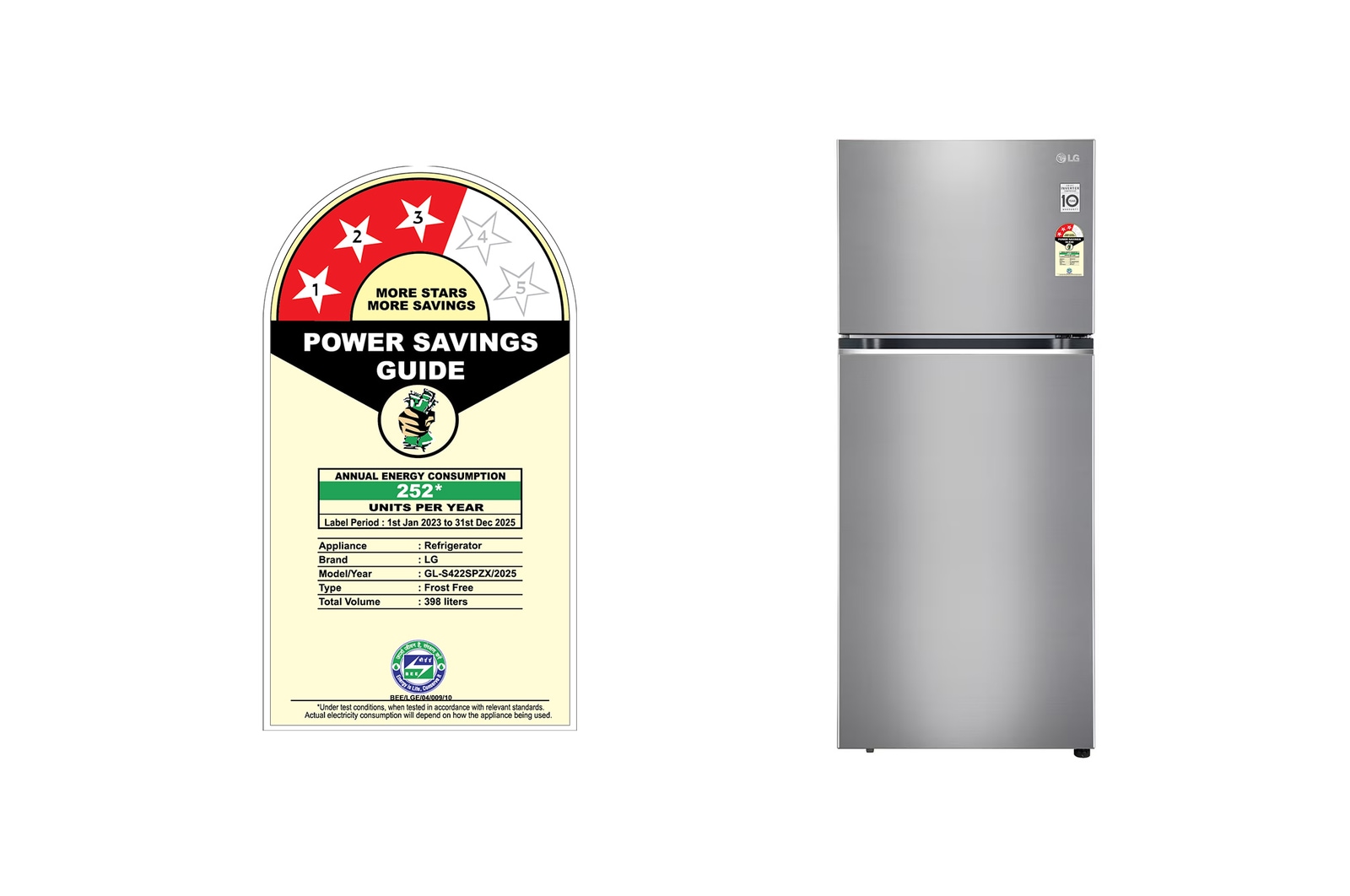 LG  GL-S422SPZX  Refrigerators-Front-View-Door-Open-Without-Content