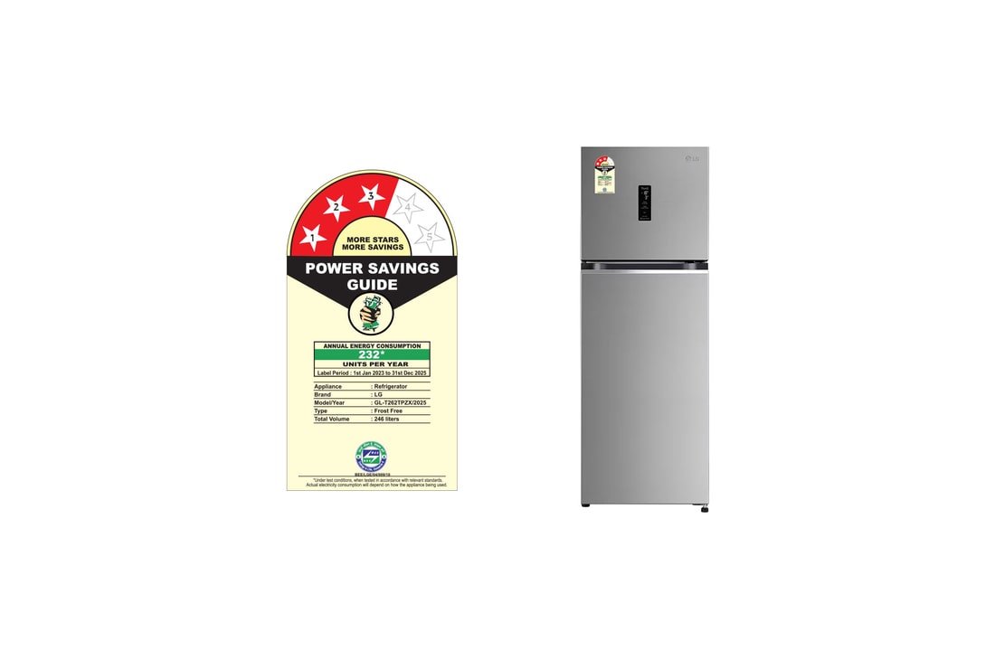 20個 同封 Buy LG 246 L 3 Star GL-T262TPZX Frost Free Double Door Convertible