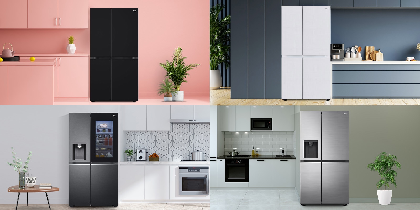 LG SIDE BY SIDE REFRIGERATOR BLACK GLASS 694L Best Price in Sri Lanka