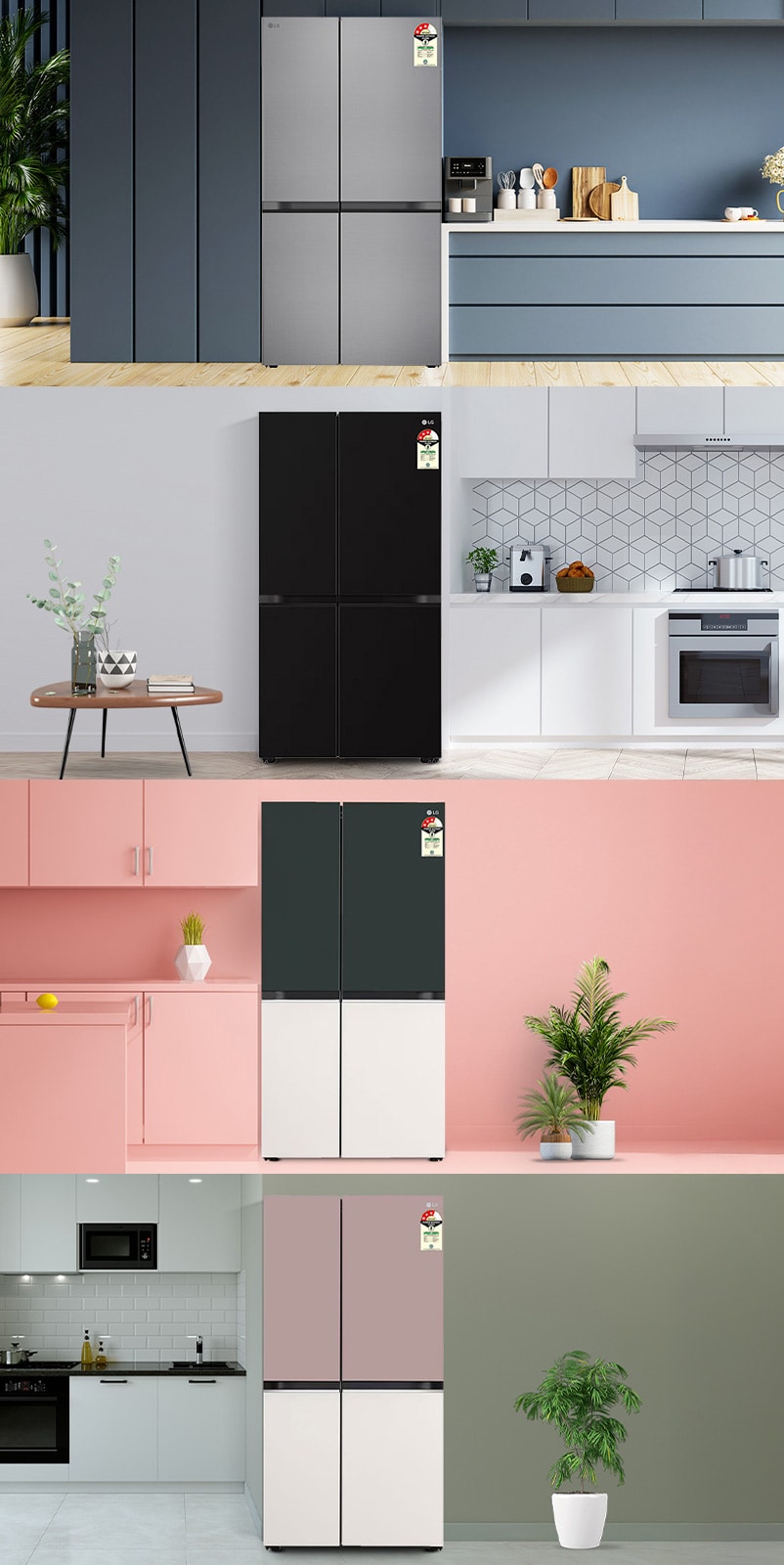 side by side refrigerators