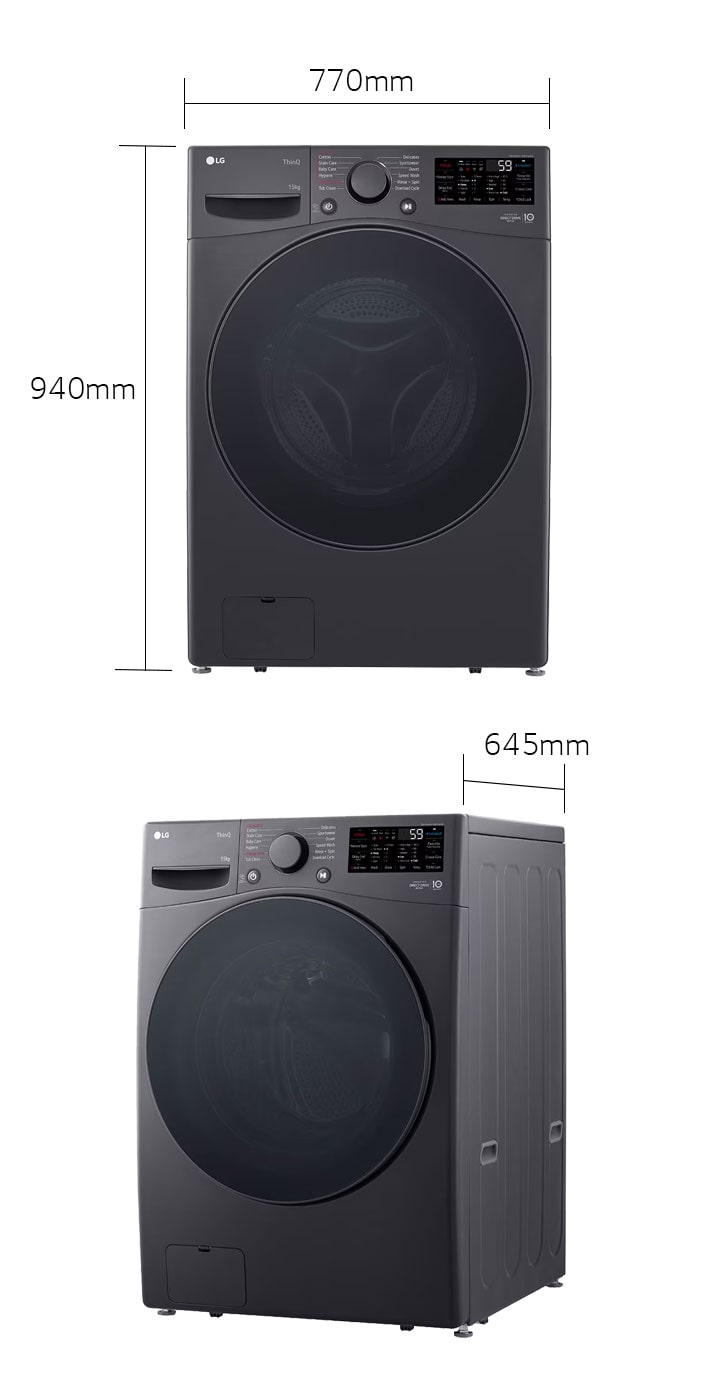 Lg 15kg front loader washing machine sales