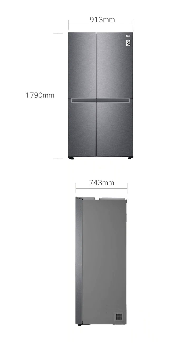 Buy 688L SideBySide Refrigerator GCB257KQDV LG IN