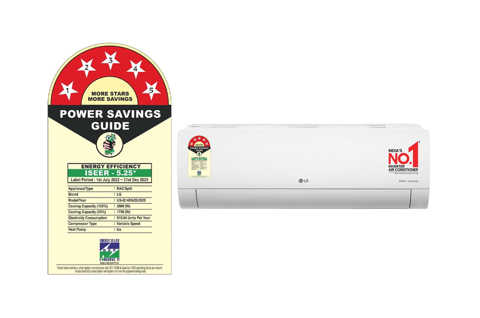 LG US-Q14ENZE 1 Ton 5 Star Split AC front panel open view showing Auto Clean HD Filter in white colour of 2025 lg ac model