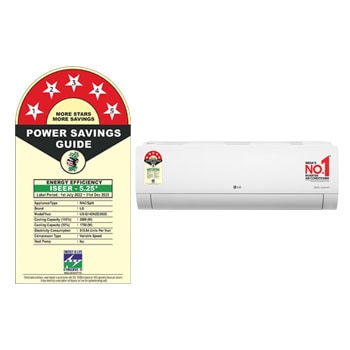 LG US-Q14ENZE 1 Ton 5 Star Split AC front panel open view showing Auto Clean HD Filter in white colour of 2025 lg ac model