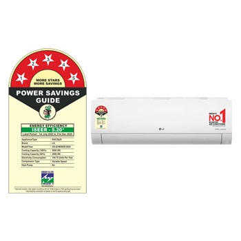LG 5 Star (1.5) Split AC, AI Convertible 6-in-1 Cooling, Energy Manager+, Diet Mode+, 5.0 kW, 2025 Model, US-Q19EWZE