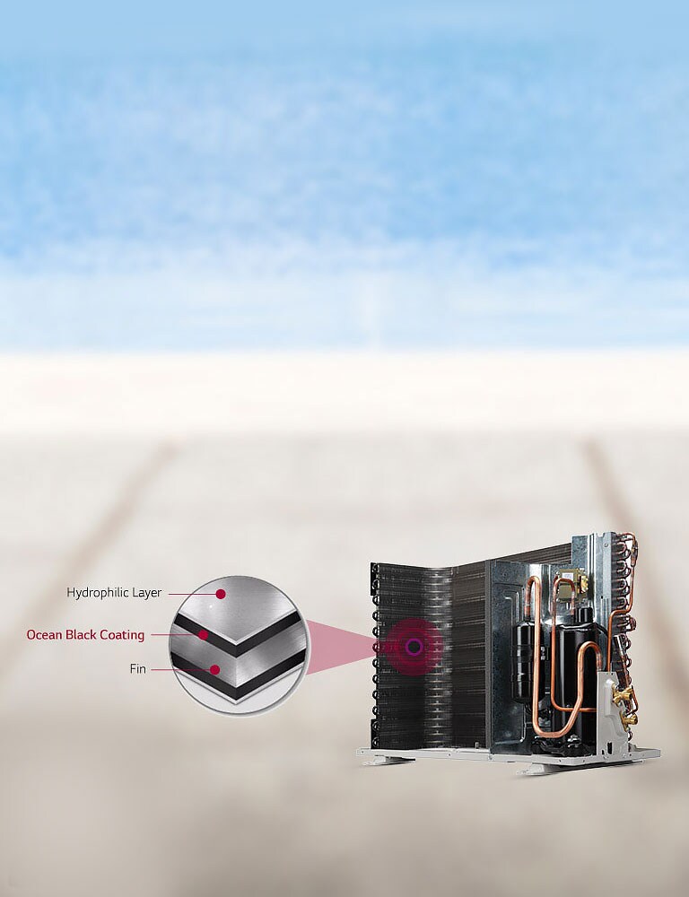 LG RS-Q18DNXE  Split Air Conditioner Ocean Black Fin