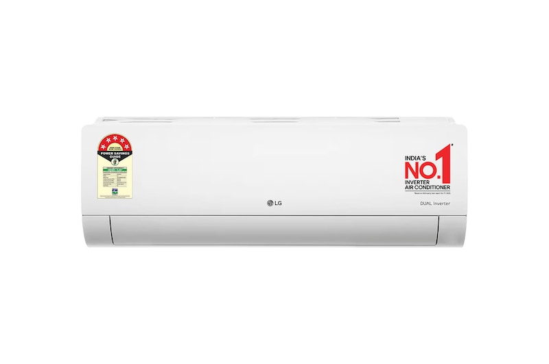 Front view of LG 5 Star (1.5) Split AC, Gold Fin+, Viraat Mode, Dual Inverter Compressor, AI Convertible 6-in-1, 5.0 kW, 2025 Model US-Q19BNZE3