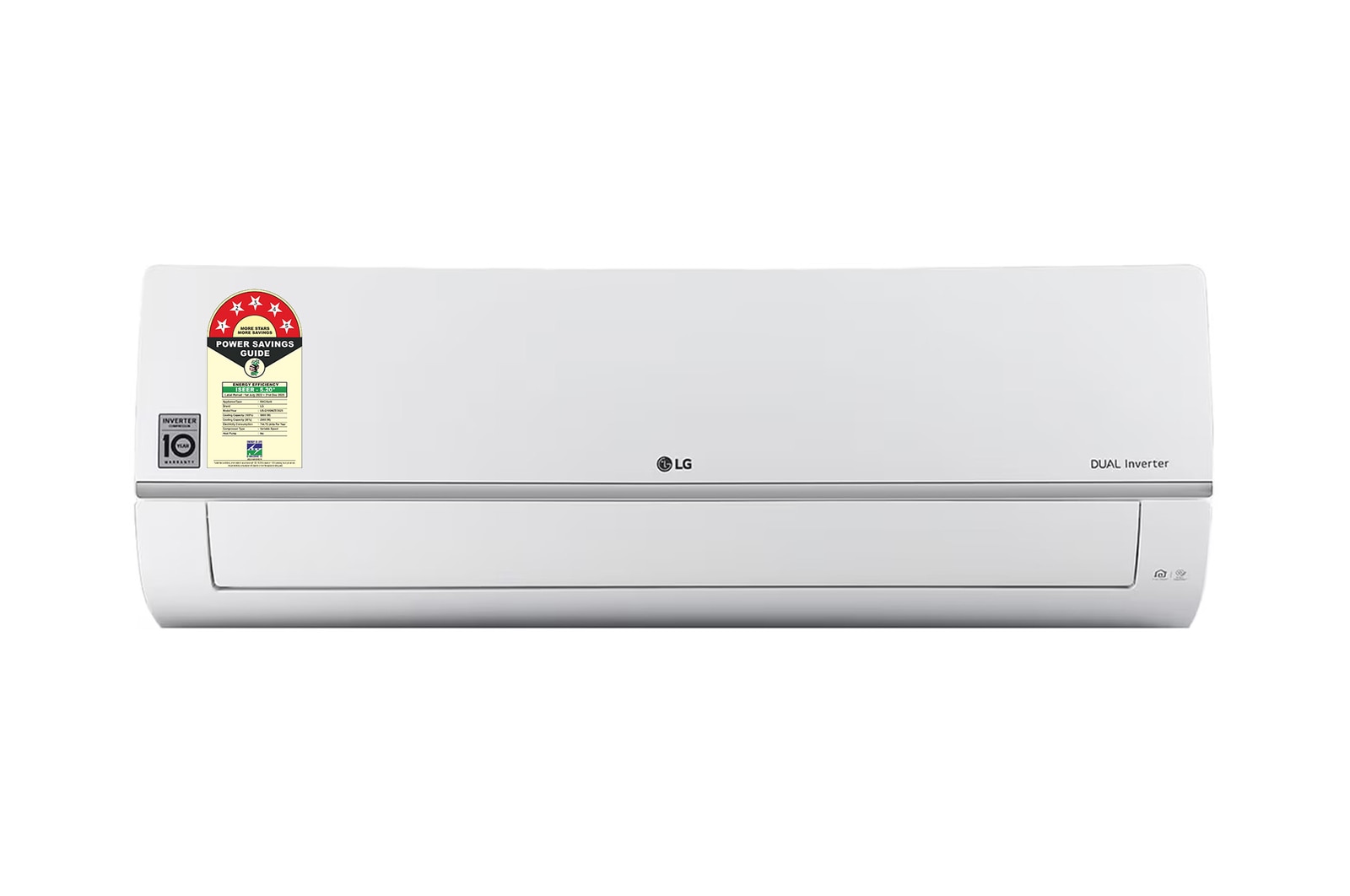 Front view of LG 5 Star (1.5) Split AC, AI+ Dual Inverter, HimClean, Dual Inverter Compressor, Energy Manager+, 5.0 kW, 2025 Model US-Q19KWZE3